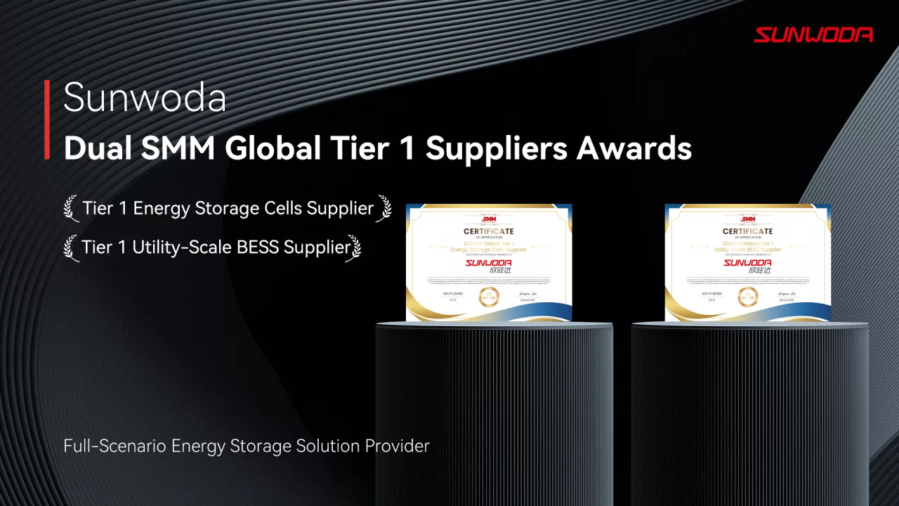 Sunwoda Receives Dual SMM Global Tier 1 Supplier Awards at NET ZERO EUROPE 2025
